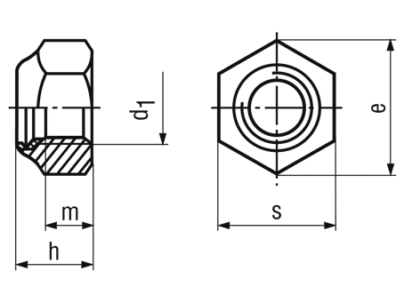 DIN 985 (samohamowna zwykła) – metryczne / drobnozwojne / calowe